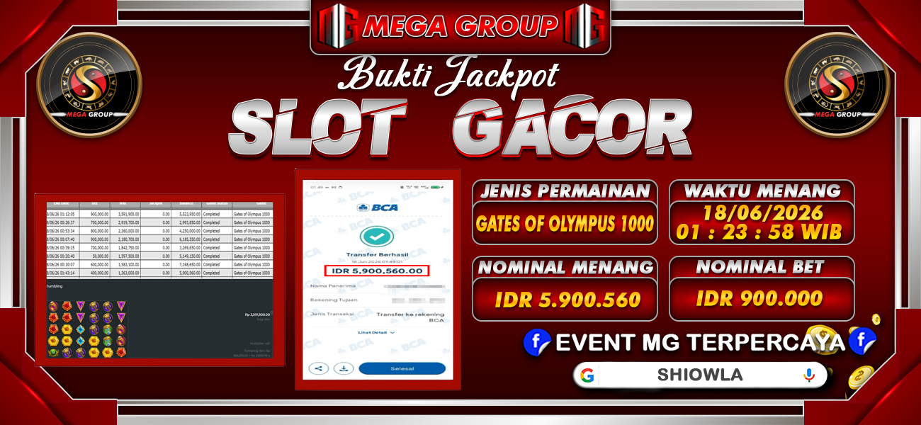 Bukti JP situs Shiowla hari Jumat, 19 Juni 2026